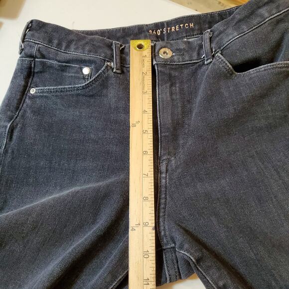 H&M 360 Stretch Jeans Womens 30/30 Black Skinny High Waist & Denim Faded Pants - Picture 5 of 12
